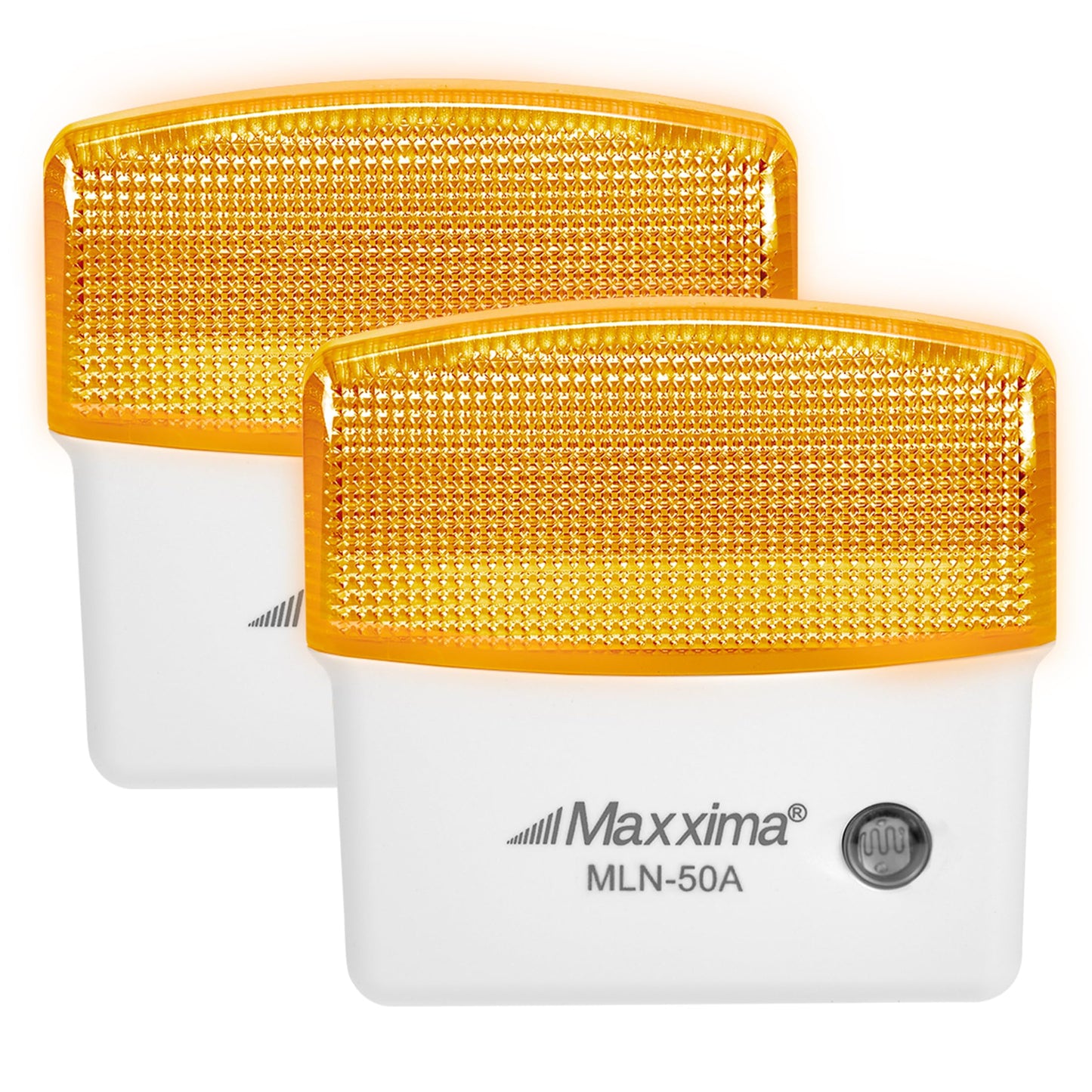 Maxxima LED Night Light with Dusk to Dawn Sensor - Featuring 25 Lumens, Plug in, Ideal for Bedrooms, Bathrooms, Basements, Hallways, and Senior Living, Cool Light - 2 Pack