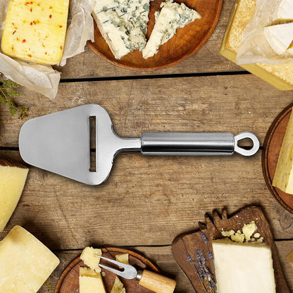 Cheese Slicer Stainless Steel - Heavy Duty Plane Cheese Cutter, Shaver, Server for Semi-Soft, Semi-Hard Cheese