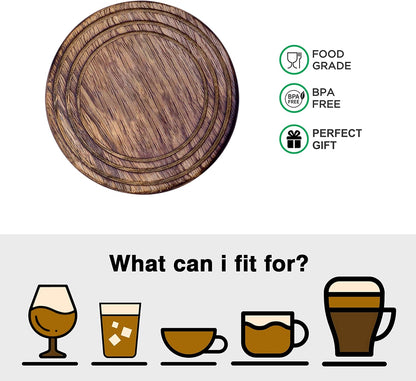 Divit Coasters Wooden for Drinks, Eco-Friendly, Absorbent Handcrafted Coasters with Antique Look (Elephant)
