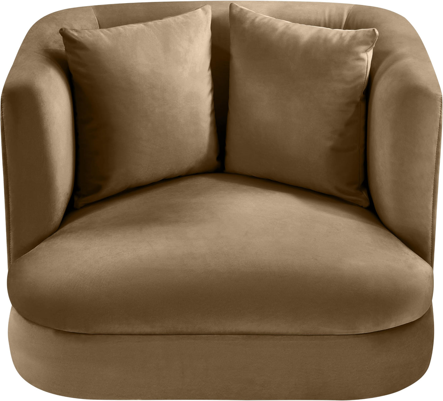 Meridian Furniture 699Taupe-C Alder Collection Modern | Contemporary Chair with Ultra Luxe Taupe Velvet, 460 GSM Velvet, Solid Wood Frame, 38" W x 36" D x 30" H, Taupe