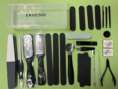 36 in 1 Pedicure Kit, Professional Pedicure Tools Foot Rasp Foot Dead Skin Remover for Home & Salon Care