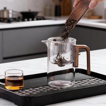 20 oz (600 ml) Enchanted Tea Pot, Magic Tea Pot for Loose Leaf Tea Steeper, Heat Resistant Borosilicate Glass Teapot