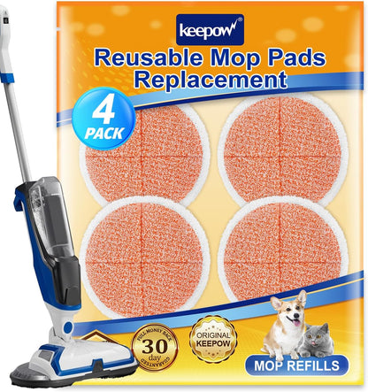 2039 20399, 2039A, 2307, 2315A, 23157, 2124, 20393 (4 Pack) KEEPOW Spinwave Replacement Pads Compatible with Bissell