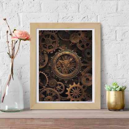 YEEIFFD Steampunk Gears Diamond Art Painting Art Kits for Adults Diamond Art Painting Diamond Art Kits 5D Diamond Art for Home Wall Decor 12x16 inch