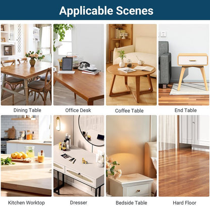 NAP2WELL Clear Table Cover Protector Rectangle 42 x 90 Inch, 2.0mm Transparent Plastic Table Protector Waterproof, Anti-Scratch Clear Desk Mat for Office Desktop Dresser Dining Table, FDA Compliant