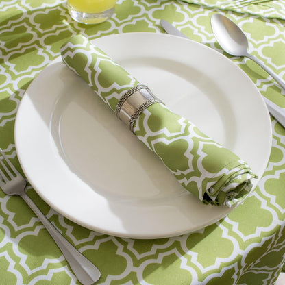 DII Green Lattice Outdoor Tabletop, 60" Round, Stain Resistant & Waterproof with Zipper, Green