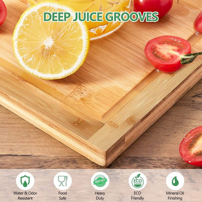 [2024 UPGRADE] Hifybaty Over The Sink Cutting Board - Expandable Cutting Board Over Sink, Bamboo Cutting Boards with Juice Groove, Kitchen Sink Cutting Board