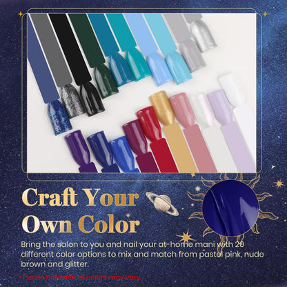 beetles Gel Polish Set - 23Pcs Macaroon Color Gel Nail Kit with Glossy Matte Top Coat Base Coat Yellow Pink White Purple Blue Glitter Bright Uv Nails Paradise Pastel Gel Halloween Gifts for Women