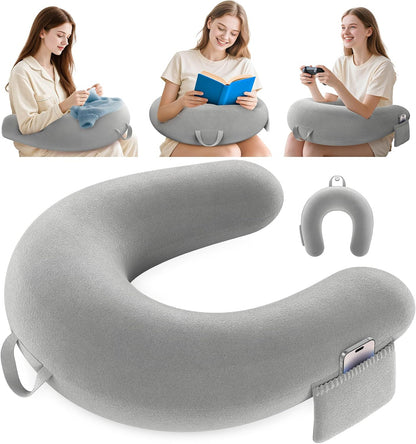 Heyife Crochet & Reading Pillow for Lap Support, Gaming Lap Desk Pillow, Sitting on The Bed/Sofa/Floor for Knitting