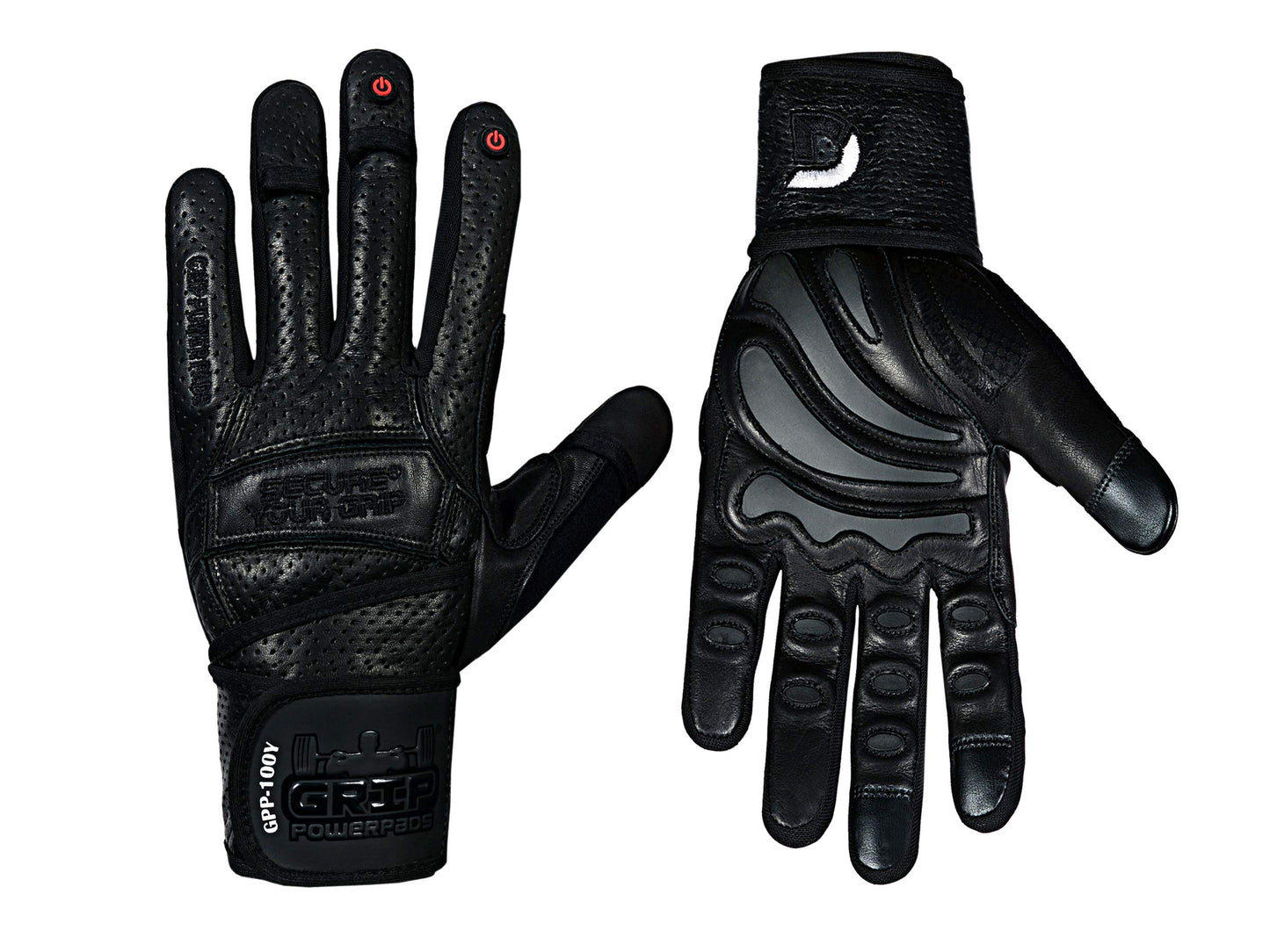 Elite Leather Gym Gloves with Built in 2" Wide Wrist Wraps Grip & Design for Weightlifting Power Lifting Bodybuilding & Strength Training Workout Exercises
