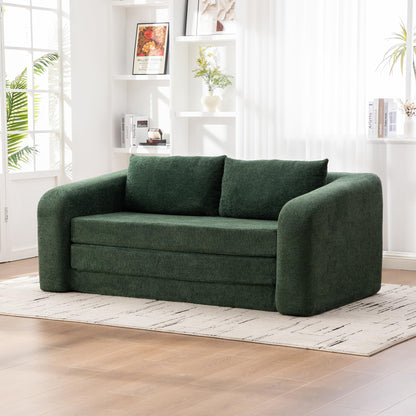 KEIKI 71" Pull-Out Sofa Bed with Armrest & Backrest, High-Density Foam Cloud Lounger for Movie Nights, Relaxed Reading Spaces, Dorm Living & Multi-Functional Rooms