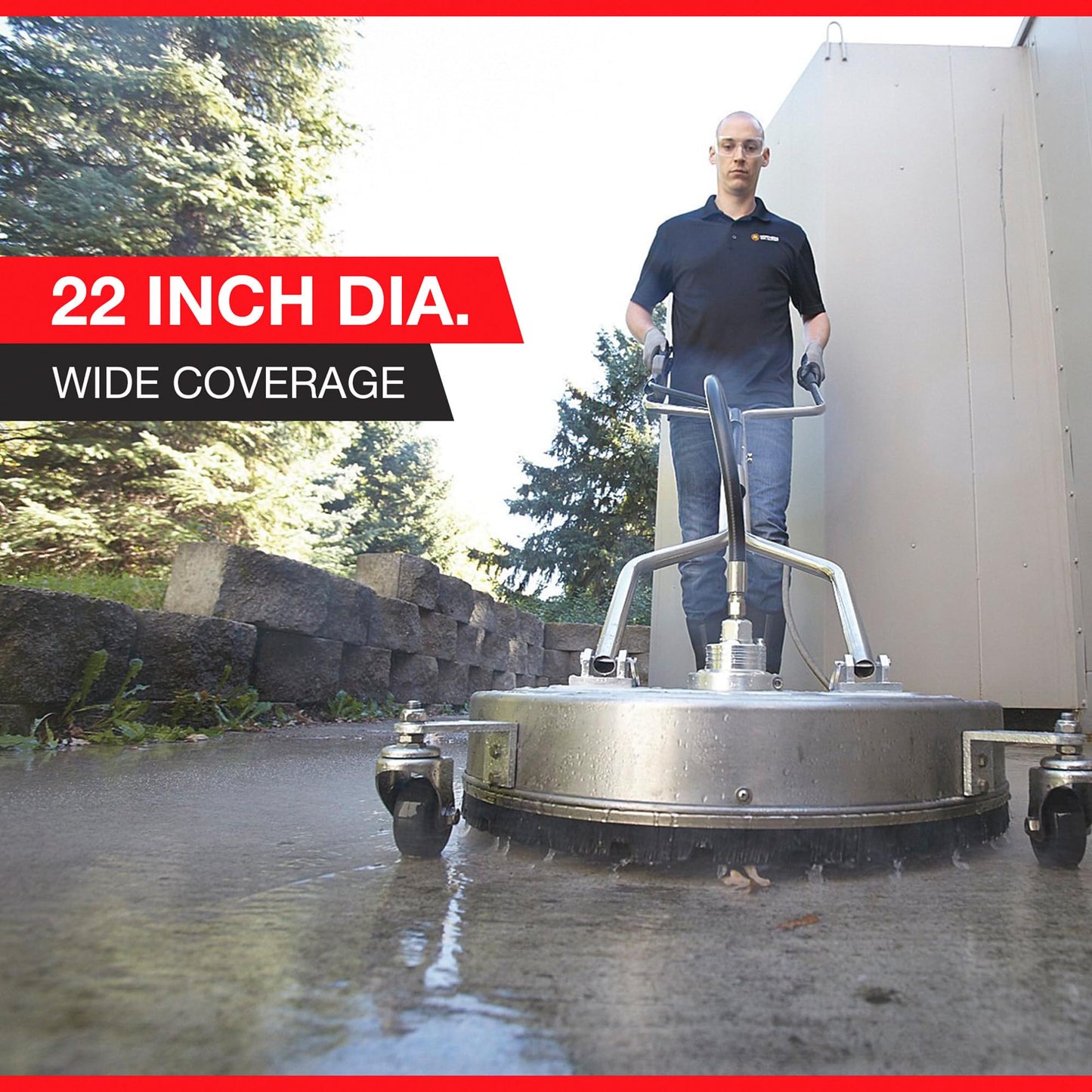 NorthStar Pressure Washer Surface Cleaner - 22in. Dia. 4000 PSI, 8.0 GPM