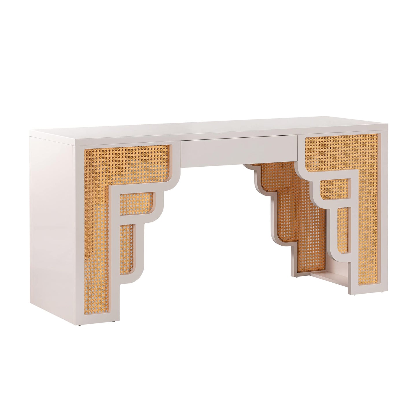 Tov Furniture Suzie Rattan Executive Desk (Cream)