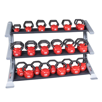 Body-Solid (SDKR1000KB) Pro ClubLine Storage Rack for Dumbbells, Kettlebells and Medicine Balls, Commercial and Home Gym Weight Rack