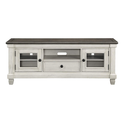 Lexicon Saratoga TV Stand, Rosy Brown/Antique White