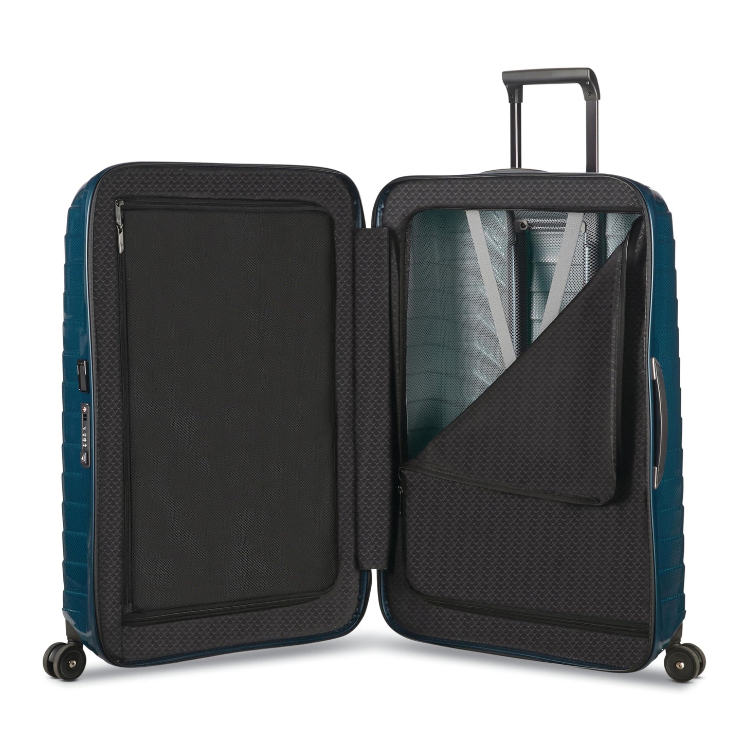 Samsonite Proxis Large Hardside Luggage with Dual Spinner Wheels - Innovative Roxkin™ Lightweight Shell With Ultimate Durability- Includes TSA Lock, Ergonomic Telescoping Handle - Petrol Blue