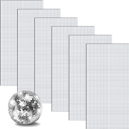 10800 Pcs Self Adhesive Mosaic Tiles, MaehSab 5 x 5 mm Square Disco Ball Mirror Tiles Sticker for DIY Craft, Hat, Interior Decoration, Card Making and Art Collage Silver