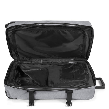 Eastpak Tranverz L – 121L Large Wheeled Luggage with Dual Compartments, TSA Lock, Compression Straps & Smooth-Wheeling System, Sunday Grey