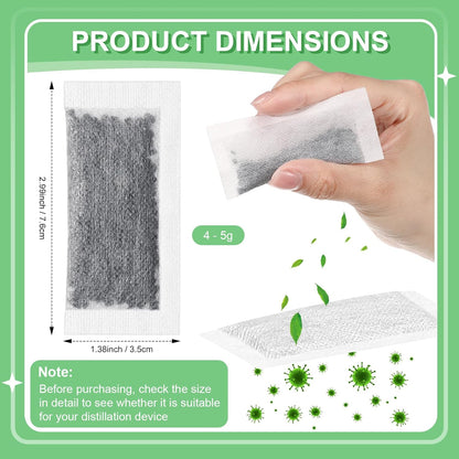 24 Packs Activated Charcoal Distiller Filters - Coconut Shell Activated Carbon Filter Sachets for Countertop Models