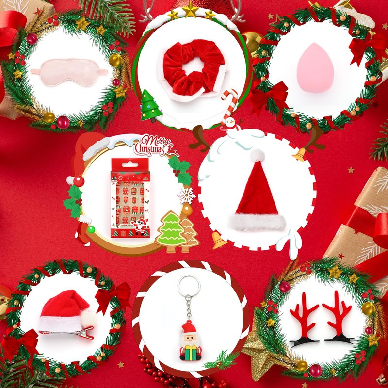 Christmas Gifts for Women, Christmas 24 Pieces Beauty Fashion and Jewelry Bath Sets for Adult, Mom, Sister, Girl. Advent Calendar 2025 for Adult Women, Surprise Gift Baskets for Wife, Sister, Girls