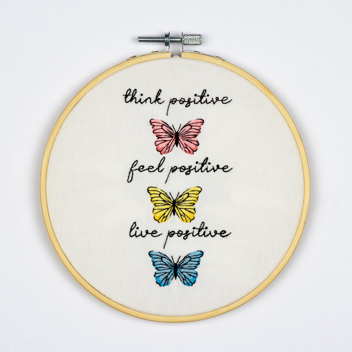 DUTCH STITCH BROTHERS Butterflies Embroidery Starter Kit with Pattern and Instructions. Stamped Embroidery Kits with Embroidery Clothes with Pattern. 6" Embroidery Hoop