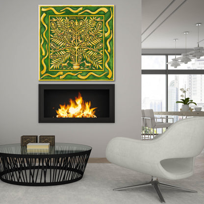 Epic Art 'Jewish Year Rosh Hashannah' by Andrea Strongwater Acrylic Glass Wall Art, 36" x 36"