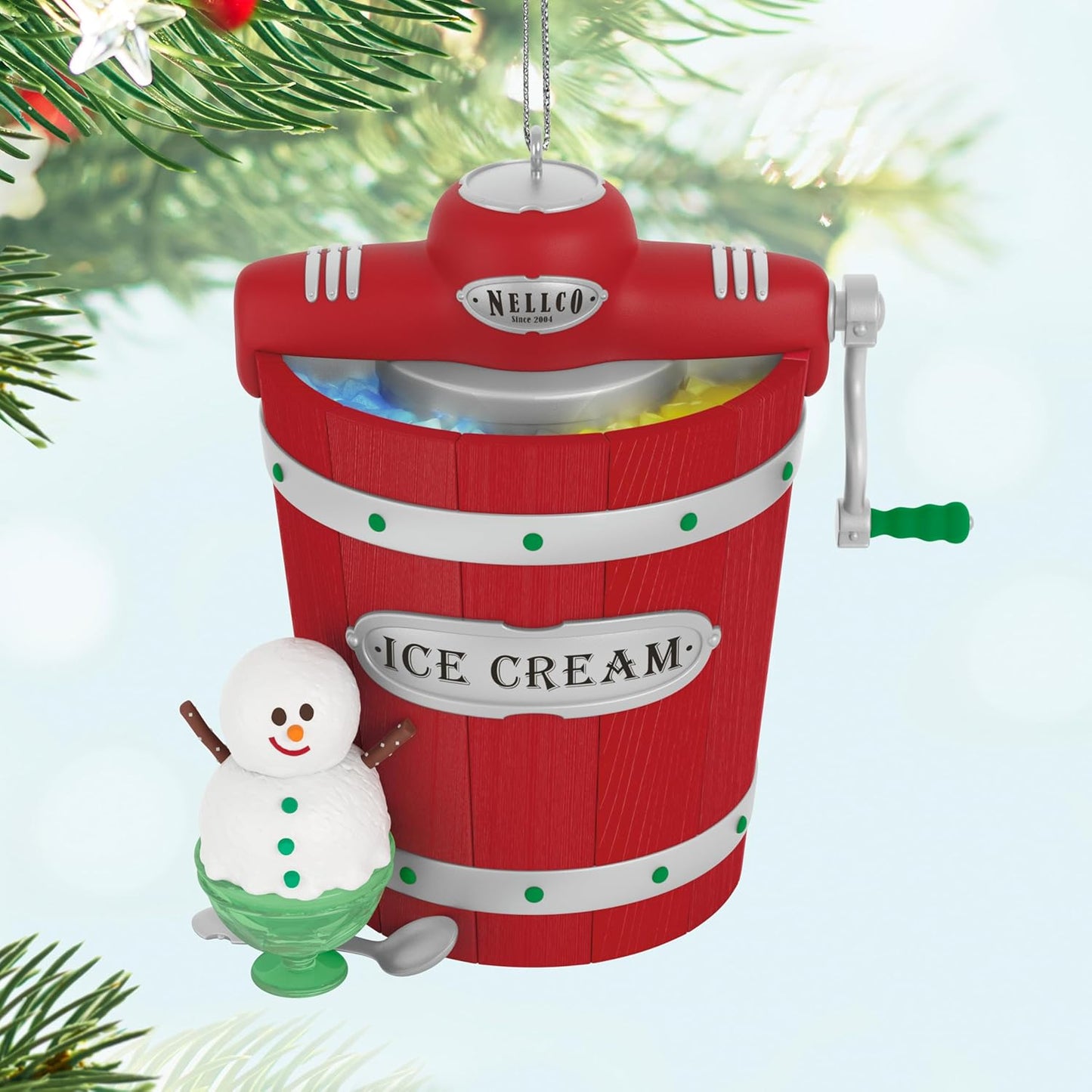 Nostalgic Nellco Ice Cream Maker Ornament with Light & Sound