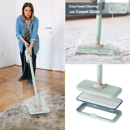 Newbealer Steam Mop - Powerful 1200W Floor Steamer with Detachable Handheld Cleaner | 250ml, 3 Adjustable Levels, 7 Accessories