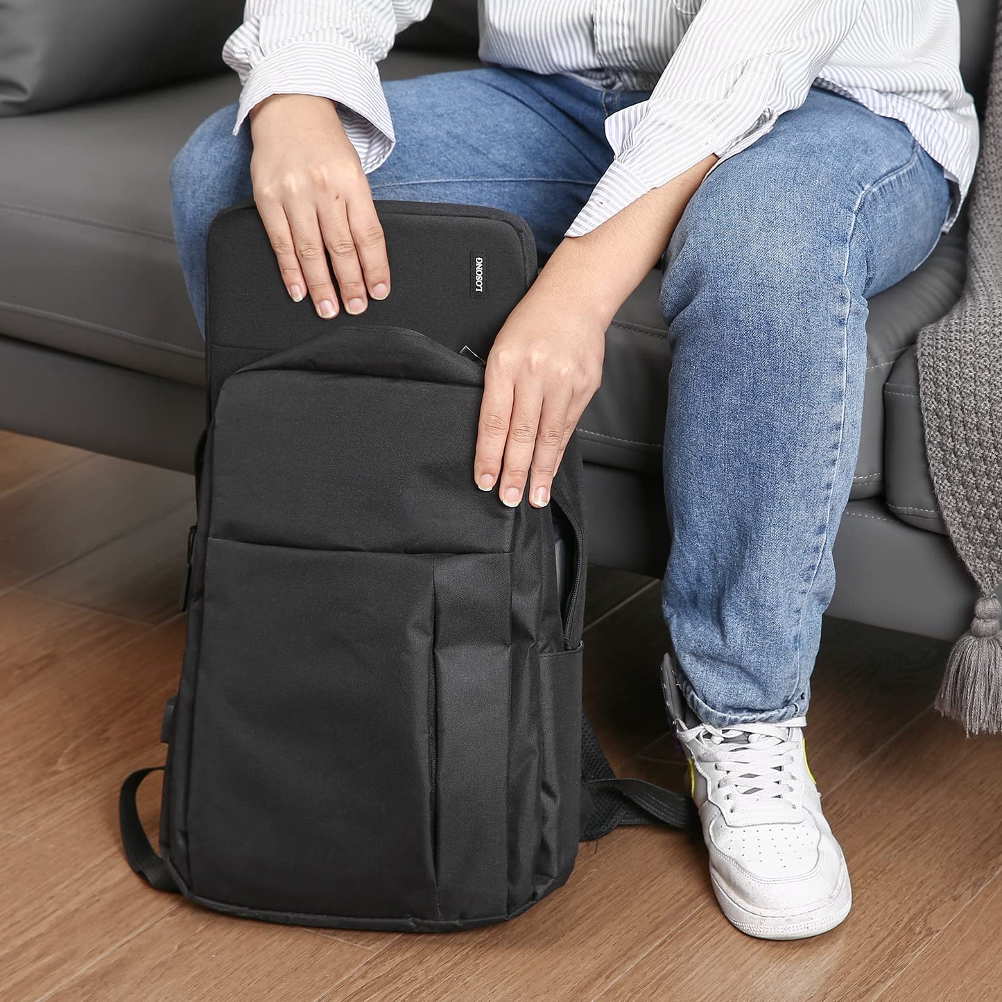 Portable Monitor Case 15.6 Inch, Protective Carrying Sleeve for Most 16.1/15.6 in Monitors, Water Resistant Portable Laptop Display Bag with Accessory Pocket, Size-15.3"x9.8" Black