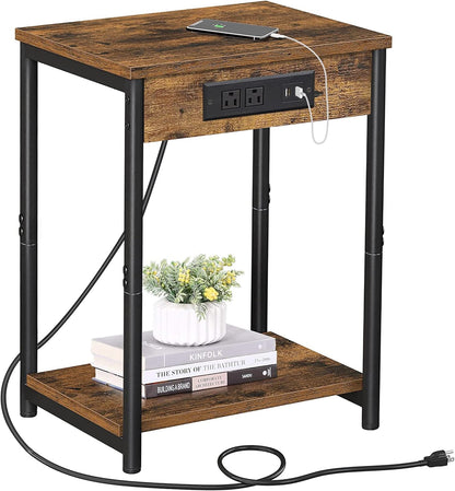 21.8H V1TB01BB025 (1 TUTOTAK Nightstand with Charging Station, End Table, Side Table with USB, Night Stand with Storage