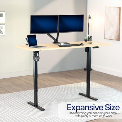 VIVO Light Wood Universal 71 x 30 inch Solid One-Piece Table Top for Standard and Sit to Stand Height Adjustable Home and Office Desk Frames, DESK-TOP71C