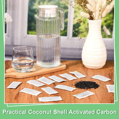 24 Packs Activated Charcoal Distiller Filters - Coconut Shell Activated Carbon Filter Sachets for Countertop Models