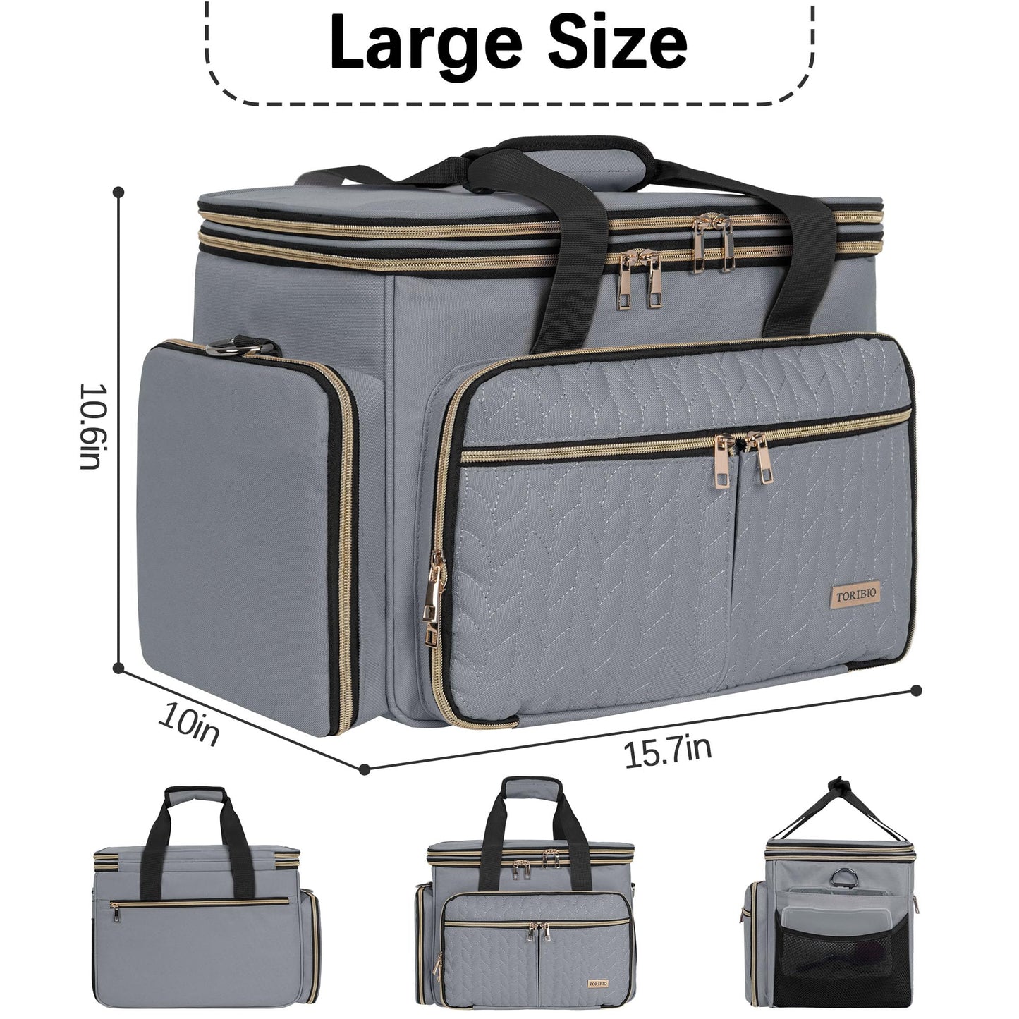 Large Knitting Bag Yarn Storage Organizer,Portable Crochet Tote Bag,Yarn Bags for Crocheting On The Go for Knitting Needles, Crochet Hooks, Knitting Accessories, Unfinished Project