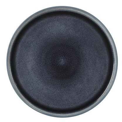 Gibson Elite Reactive Stoneware Dinnerware Set - Tahoe Sunset Matte Exterior & Shiny Interior Blue | 12-Piece – Plates and Bowls, Durable Everyday Dish Set, Microwave & Dishwasher Safe