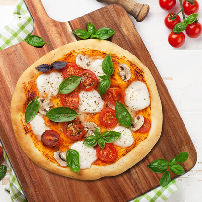 Hoolerry 6 Pcs Wood Cutting Board Bulk with Handle 18 x 12 Inches Pizza Paddle Spatula Wooden Large Pizza Serving Peel Charcuterie Board for Kitchen Baking Oven Accessory