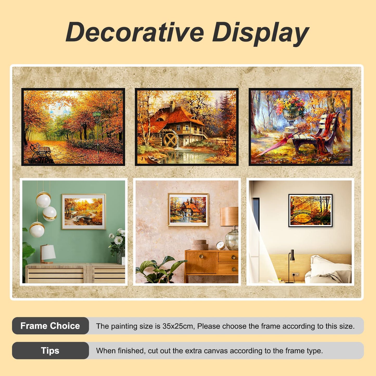 Stalente 10 Pack Diamond Painting Kits for Adults, Landscape Autumn Round Full Drill Diamond Art Kits, 5D DIY Paint with Diamonds Crafts for Home Wall Decoration Gifts 12×16 Inch