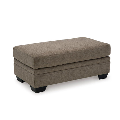 Signature Design by Ashley Stonemeade Modern Ottoman with Foam Cushion, Grayish Brown
