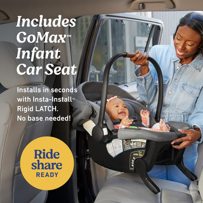 Graco® Gomax Next Gen Travel System, Car Seat Stroller Combo, Rear Facing Infant Car Seat, Compact Stroller for Travel