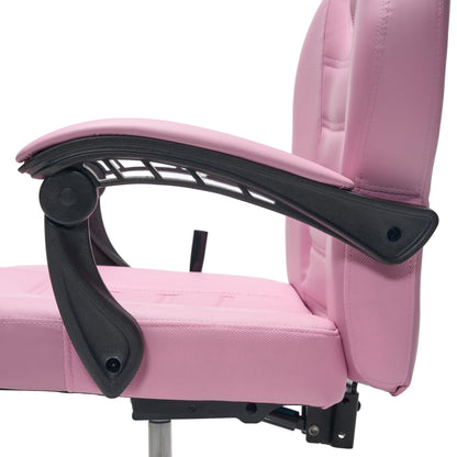 KEIKI Reclining Barber Chair for Barbershop, 90°-150° Adjustable Salon Styling Chair with Heavy Duty Hydraulic Pump, 360° Swivel PU Leather Hair Stylist Chair with Headrest & Footrest, Pink