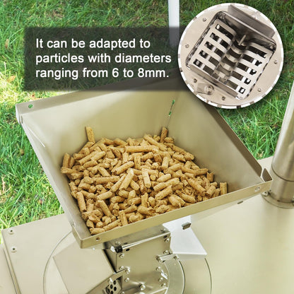 Outdoor Camping Stove Accessory Pellet Bin with Burner for Tent Stove(Silver)