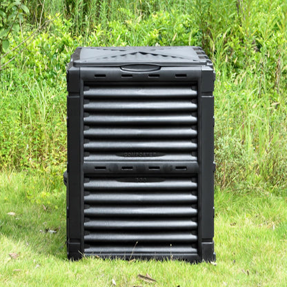 Kitchen Compost Bin, Garden Compost Bin from BPA Free Material -80 Gallon(300 L) Large Compost Bin Aerating Outdoor Compost Box Easy Assembling, Lightweight, Fast Creation of Fertile Soil ,Indoor Comp