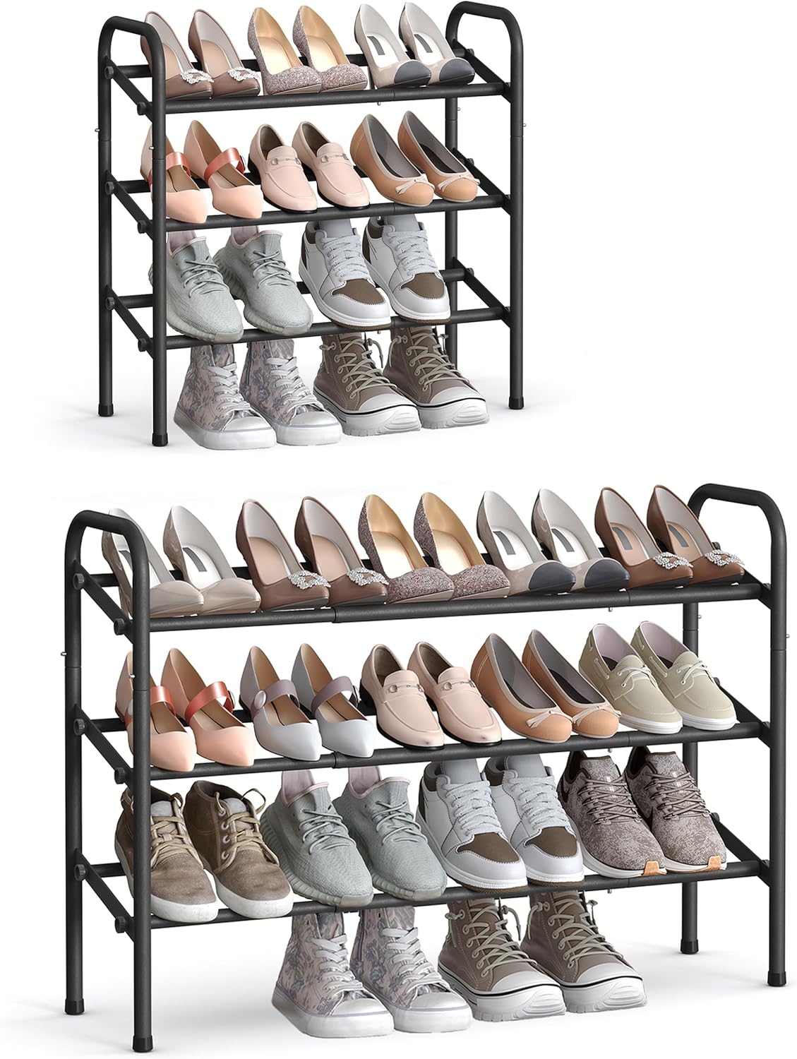 3 20 Closet, SONGMICS Expandable Shoe Rack, Tier Shoe Rack Shelf, Adjustable Shoe Organizer Storage for Pairs of Shoes