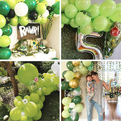 PartyWoo Lime Green Balloons - 127-Piece Latex Balloon Arch Kit | Various Sizes for Graduation & Birthday Celebrations