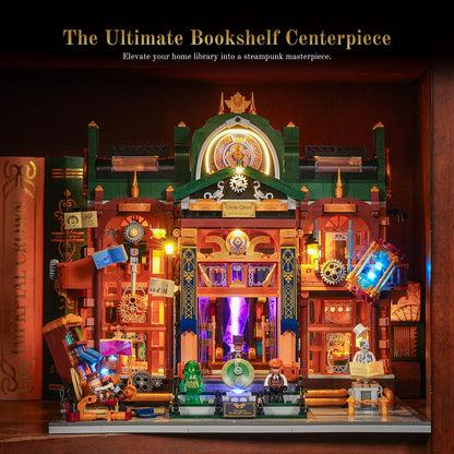 Lumibricks Steampunk Time-Rift Library Lighting Building-Bricks Set, 3187 Pcs Modular Building from Chrono Custodians Collection Display Set for Adults and Steampunk Lovers