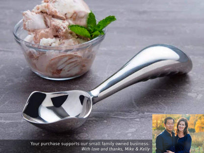 Midnight Scoop - Ergonomic Stainless Steel Ice Cream Scoop | Heavy-Duty, Easy-to-Use, and Dishwasher-Safe | Professional Grade, Handcrafted Design