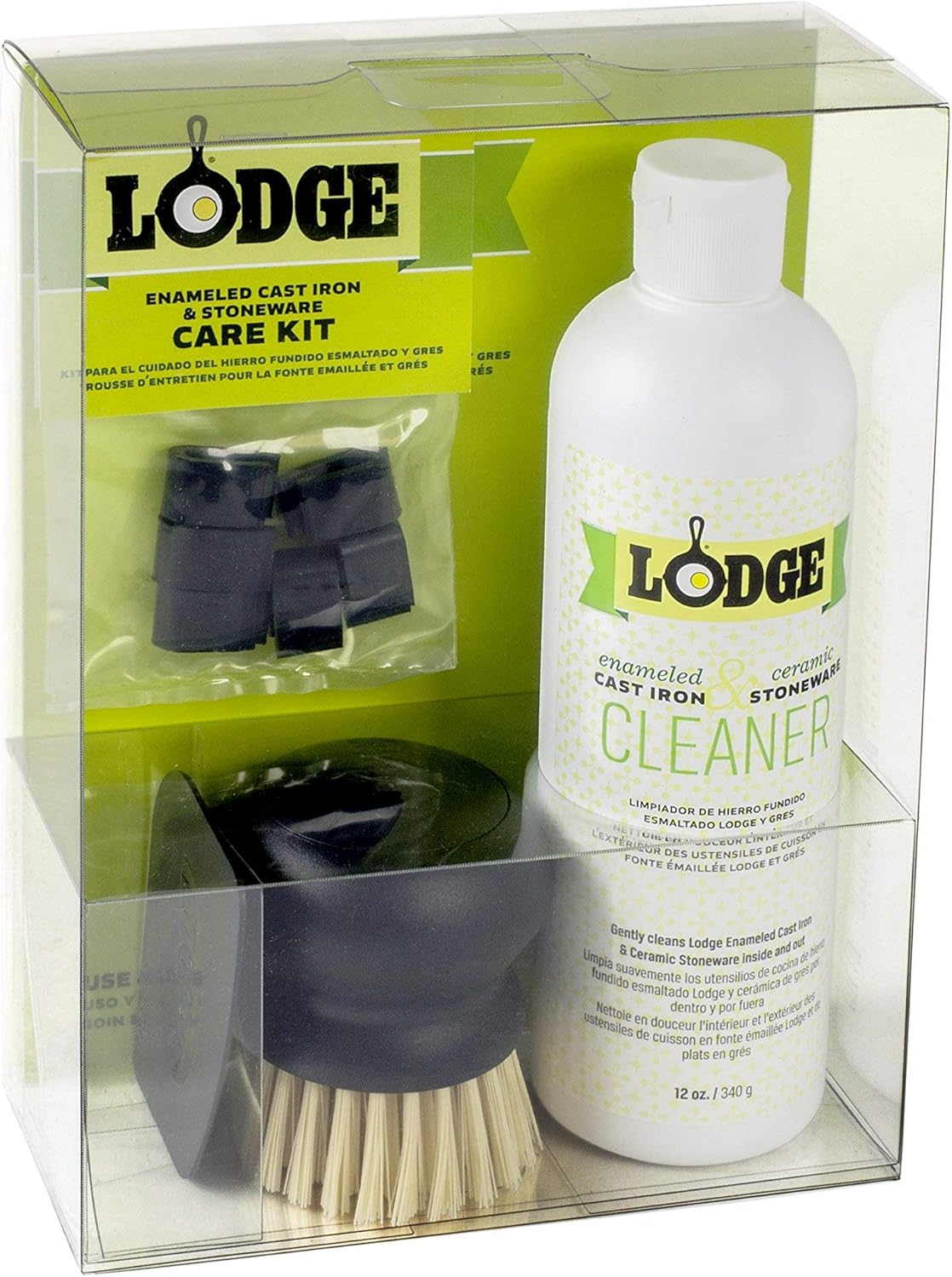 A-CAREE1 Lodge Enameled Cast Iron and Stoneware Care Kit, One Size, Assorted