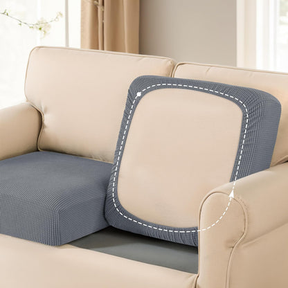 SUBRTEX Couch Slipcover - RV Seater Loveseat Stretch Durable Sofa Cushion Cover for Living Room, Small, Light Gray