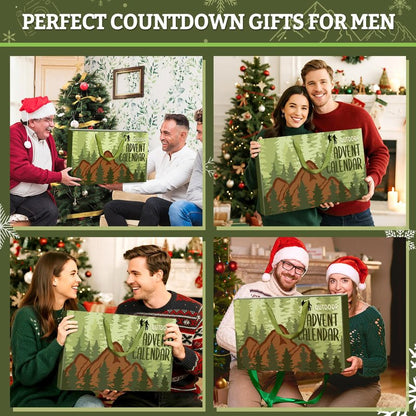 MOVINPE Outdoor Camping Gear Advent Calendar 2025, 24 Days of Camping & Hiking Essentials for Men & Teenage Boys – Outdoor Adventure Christmas Countdown Gifts
