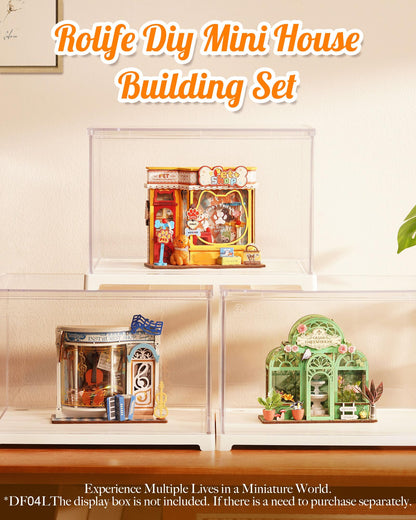 Rolife DIY Miniature Kit Mini Building Dollhouse Sweetie's Donut Shop, Miniverse Lifestyle Mini Bookshelf Decoration, DIY Hobbies for Friends (Sweetie's Donut Shop)