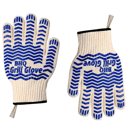 2 PCS Heat Resistant Oven Gloves - BBQ Gloves Grill Heat Resistant Cooking Gloves Fireproof Oven Gloves for Cooking, Non-Slip Fire Gloves for Grilling, Barbecue, Baking, Frying Oven Welding Gloves